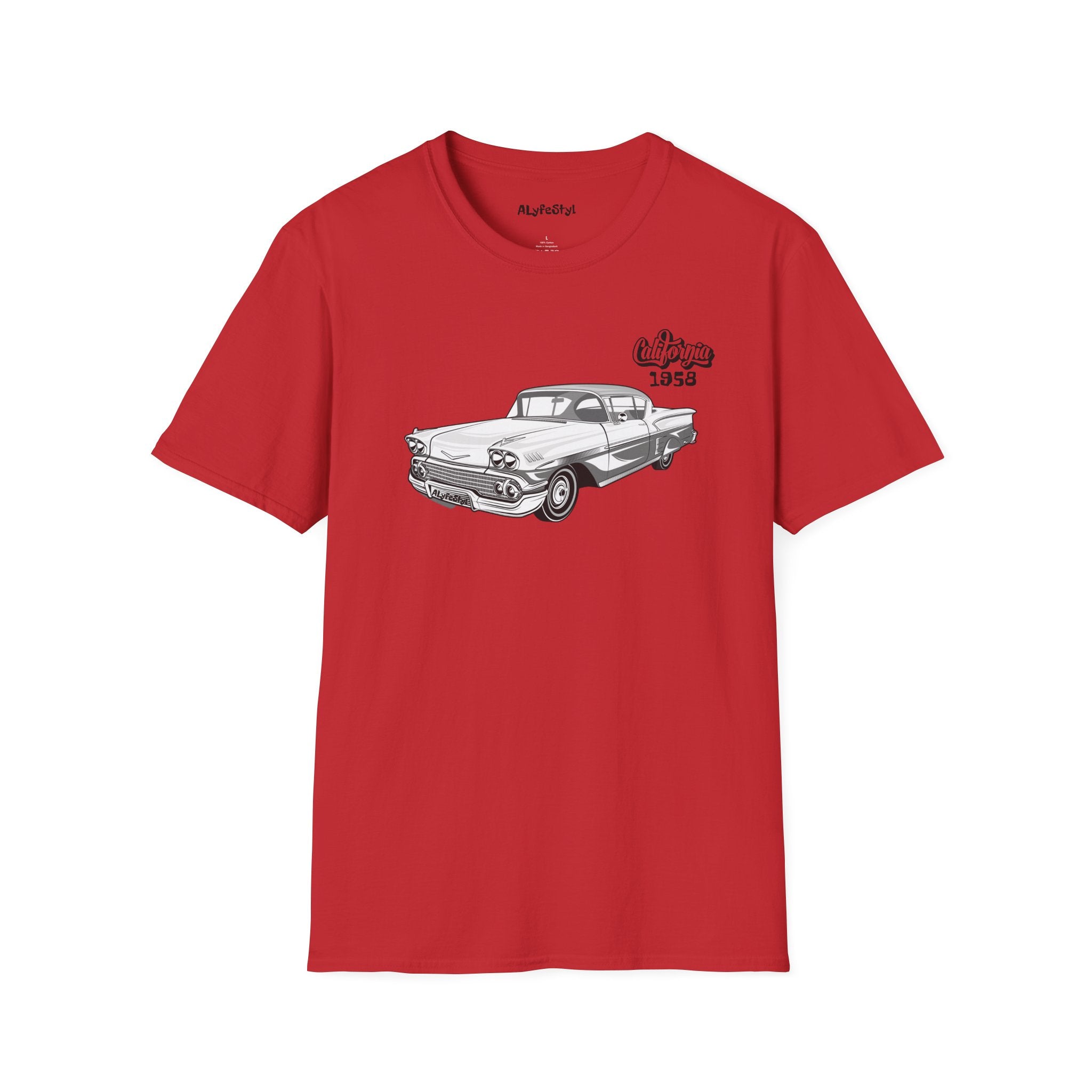 Impala 1958 Cali Softstyle T-Shirt Lowrider Enthusiast Designed by ALyfeStyl