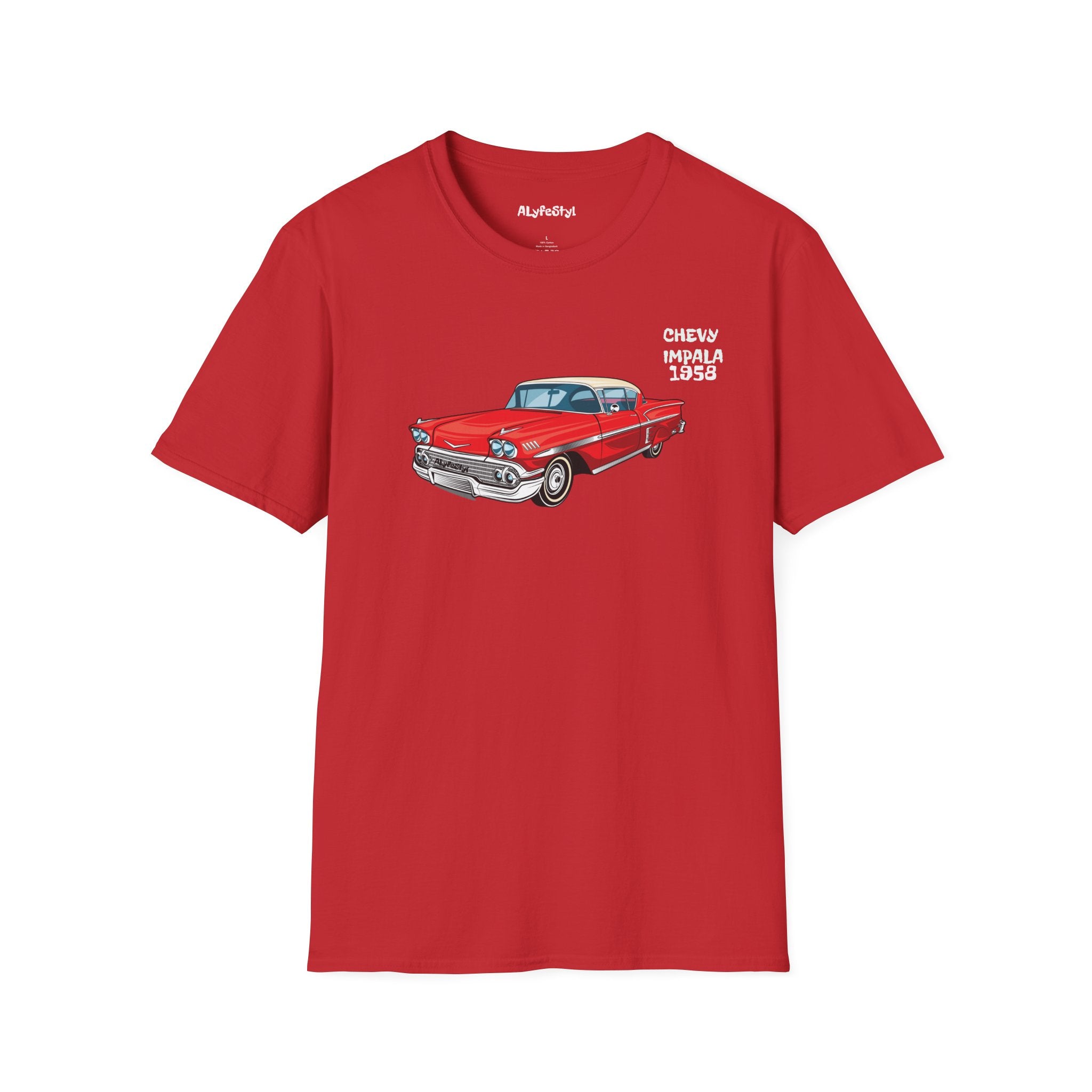 Chevy Impala 1958 Cali Softstyle TShirt Lowrider Classic Enthusiast by ALyfeStyl