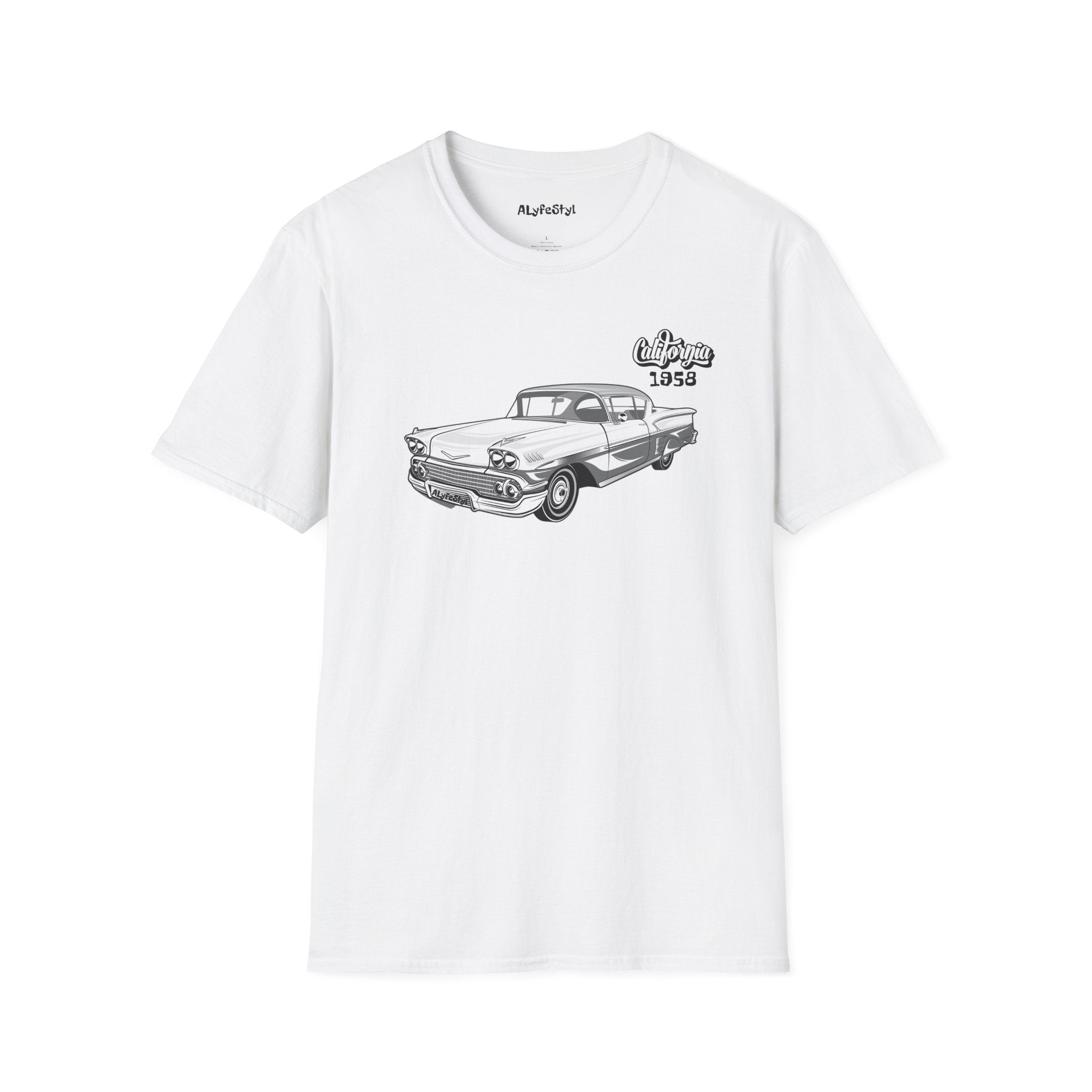 Impala 1958 Cali Softstyle T-Shirt Lowrider Enthusiast Designed by ALyfeStyl