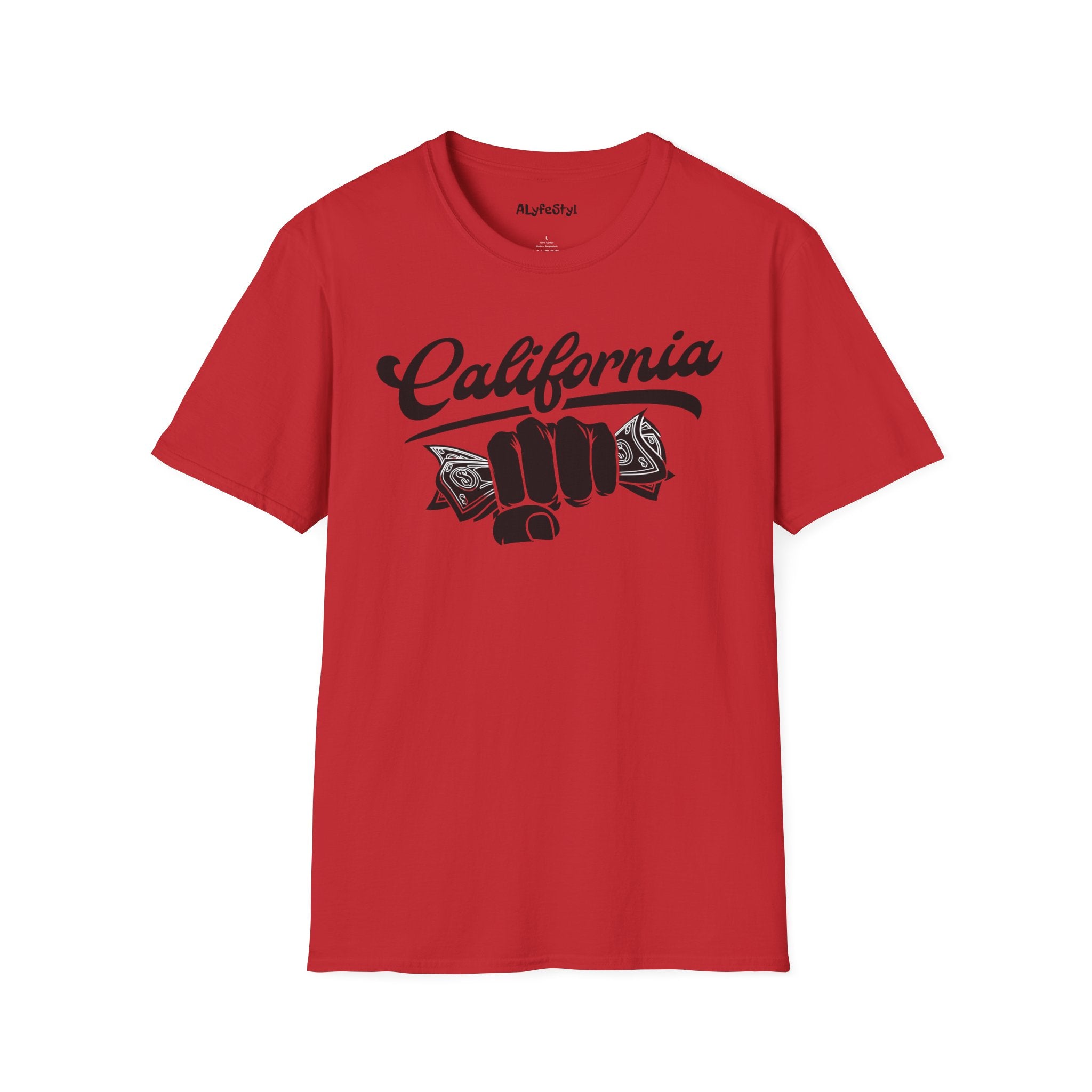 California Hustle Money Fist T-Shirt — Grind State Pride Tee
