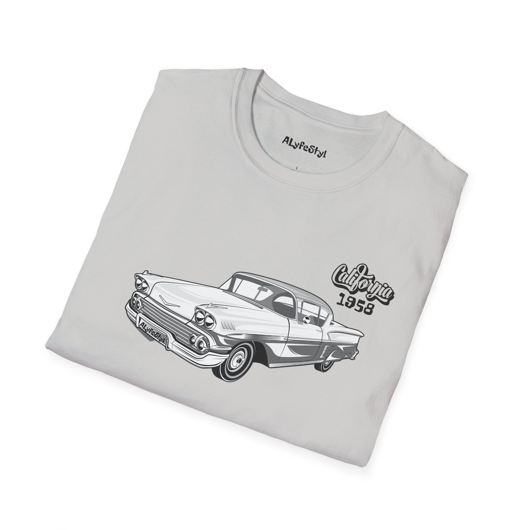 Impala 1958 Cali Softstyle T-Shirt Lowrider Enthusiast Designed by ALyfeStyl