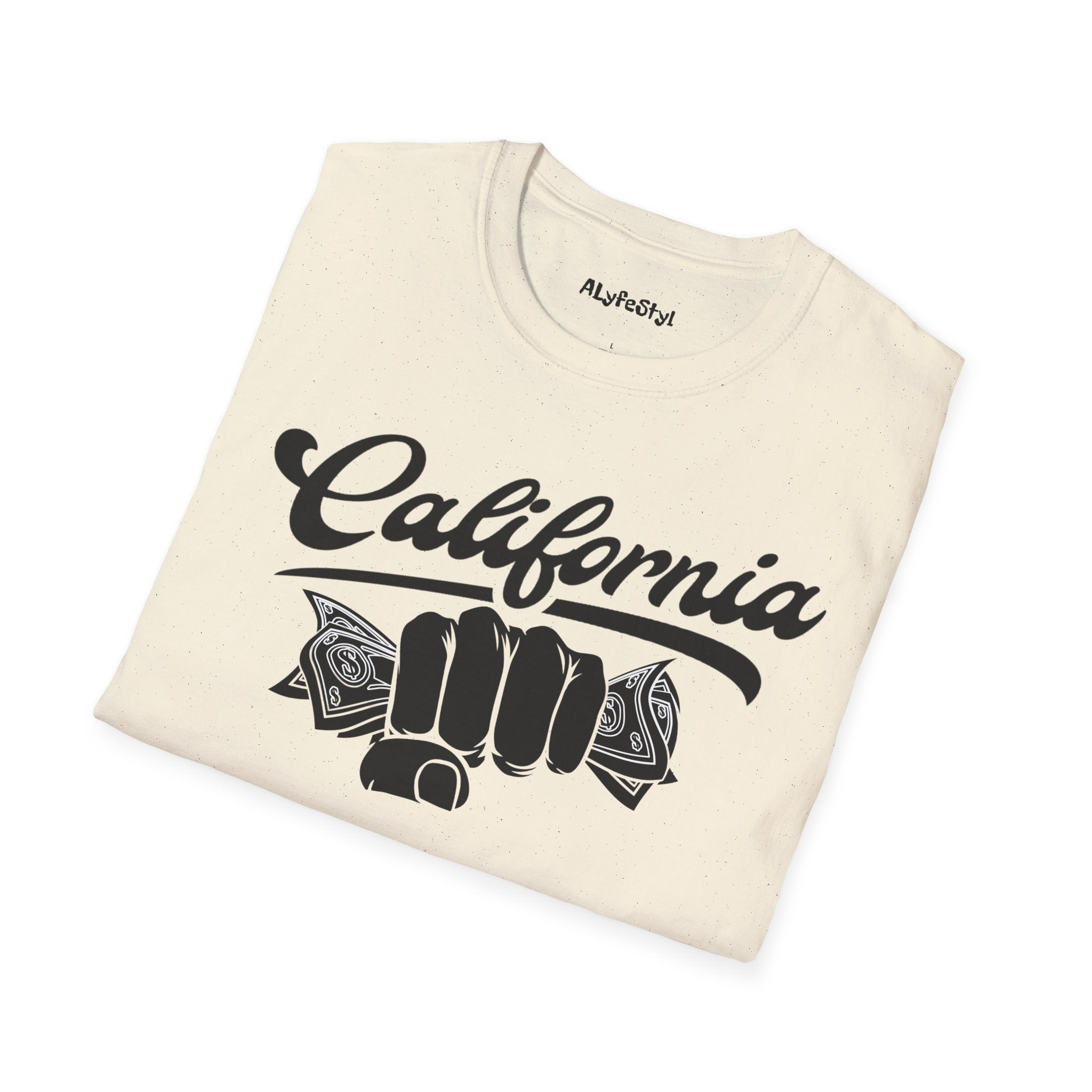 California Hustle Money Fist T-Shirt — Grind State Pride Tee