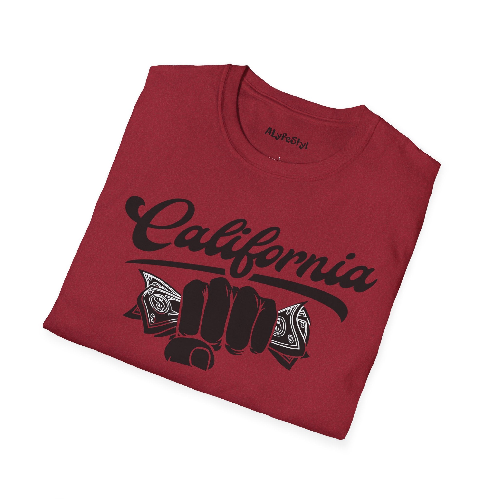 California Hustle Money Fist T-Shirt — Grind State Pride Tee