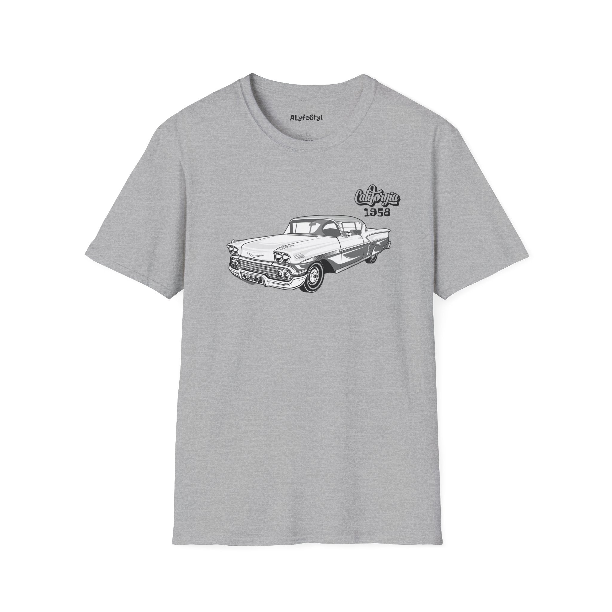 Impala 1958 Cali Softstyle T-Shirt Lowrider Enthusiast Designed by ALyfeStyl
