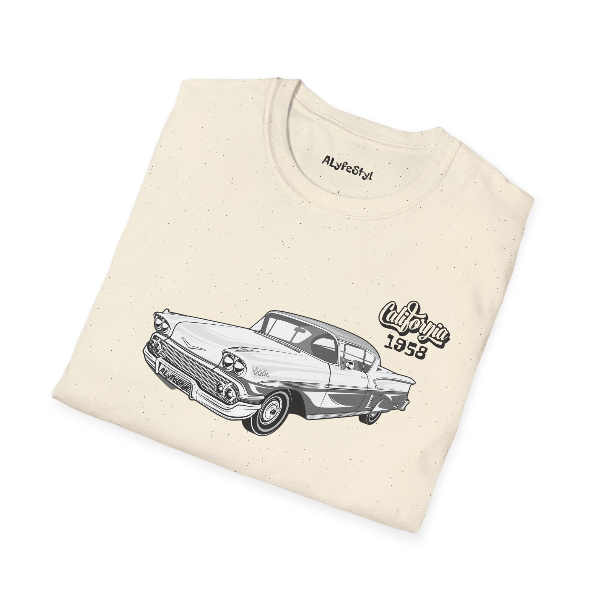 Impala 1958 Cali Softstyle T-Shirt Lowrider Enthusiast Designed by ALyfeStyl