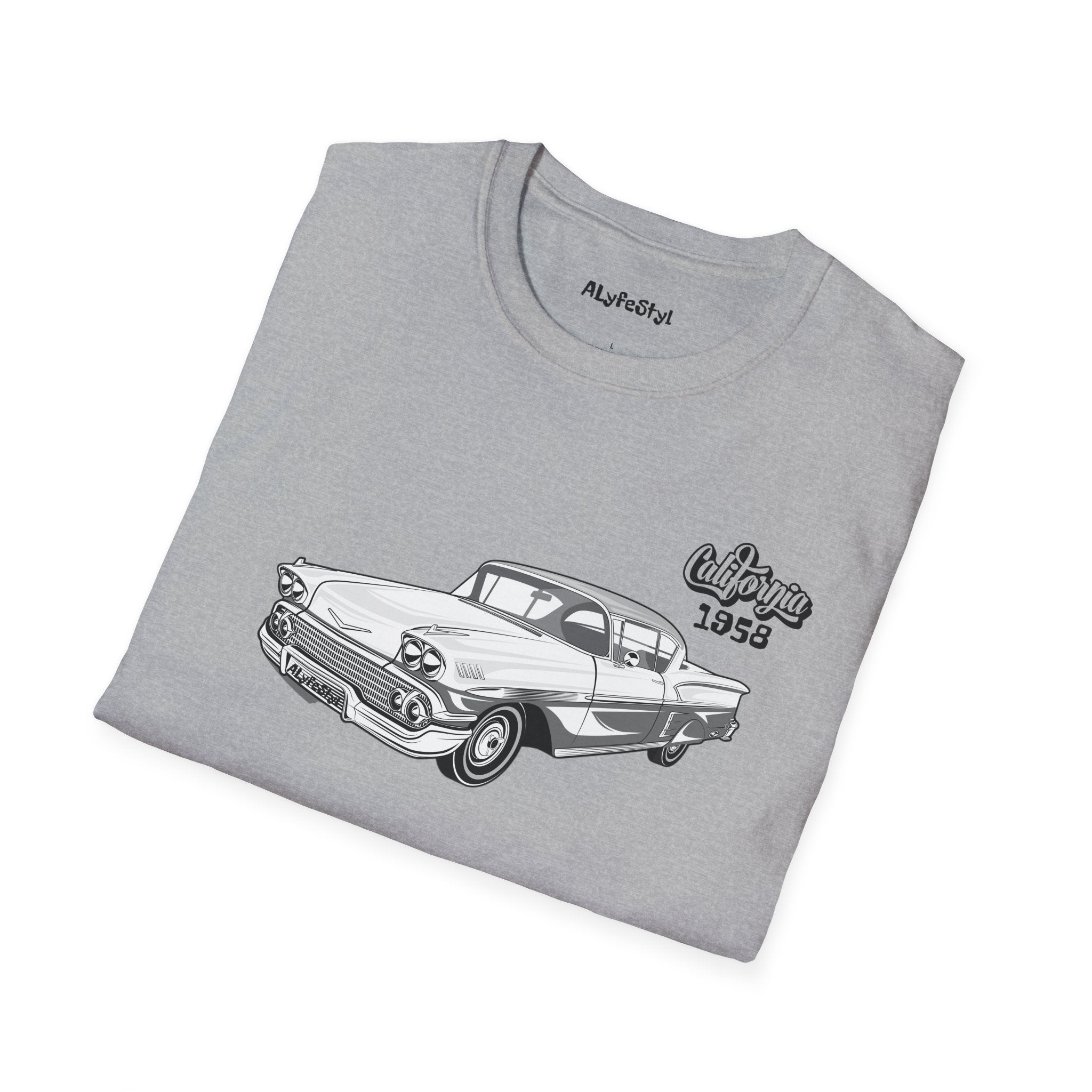 Impala 1958 Cali Softstyle T-Shirt Lowrider Enthusiast Designed by ALyfeStyl