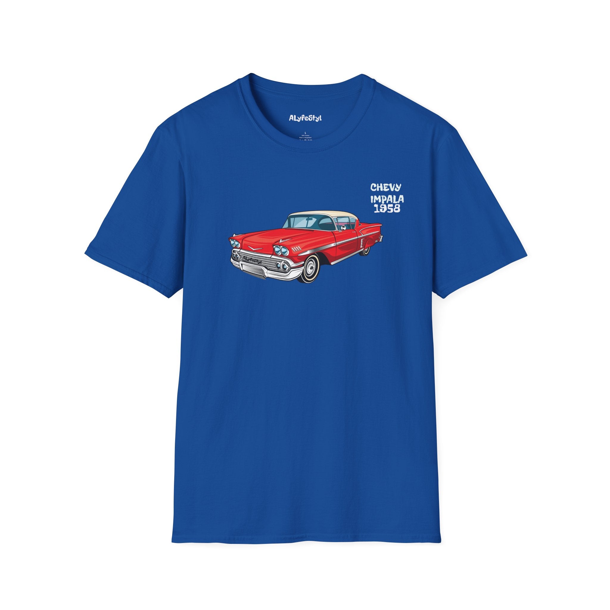 Chevy Impala 1958 Cali Softstyle TShirt Lowrider Classic Enthusiast by ALyfeStyl