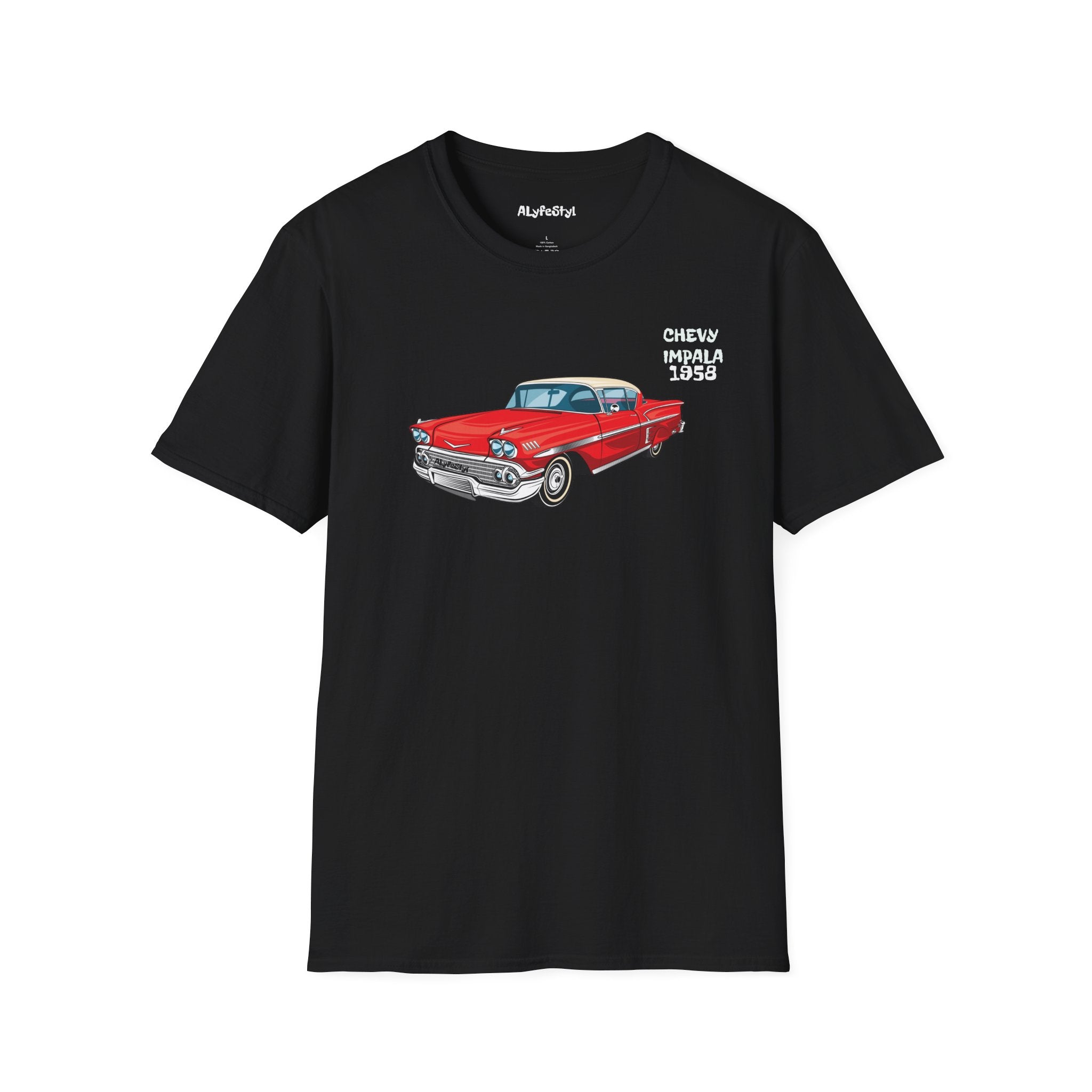 Chevy Impala 1958 Cali Softstyle TShirt Lowrider Classic Enthusiast by ALyfeStyl