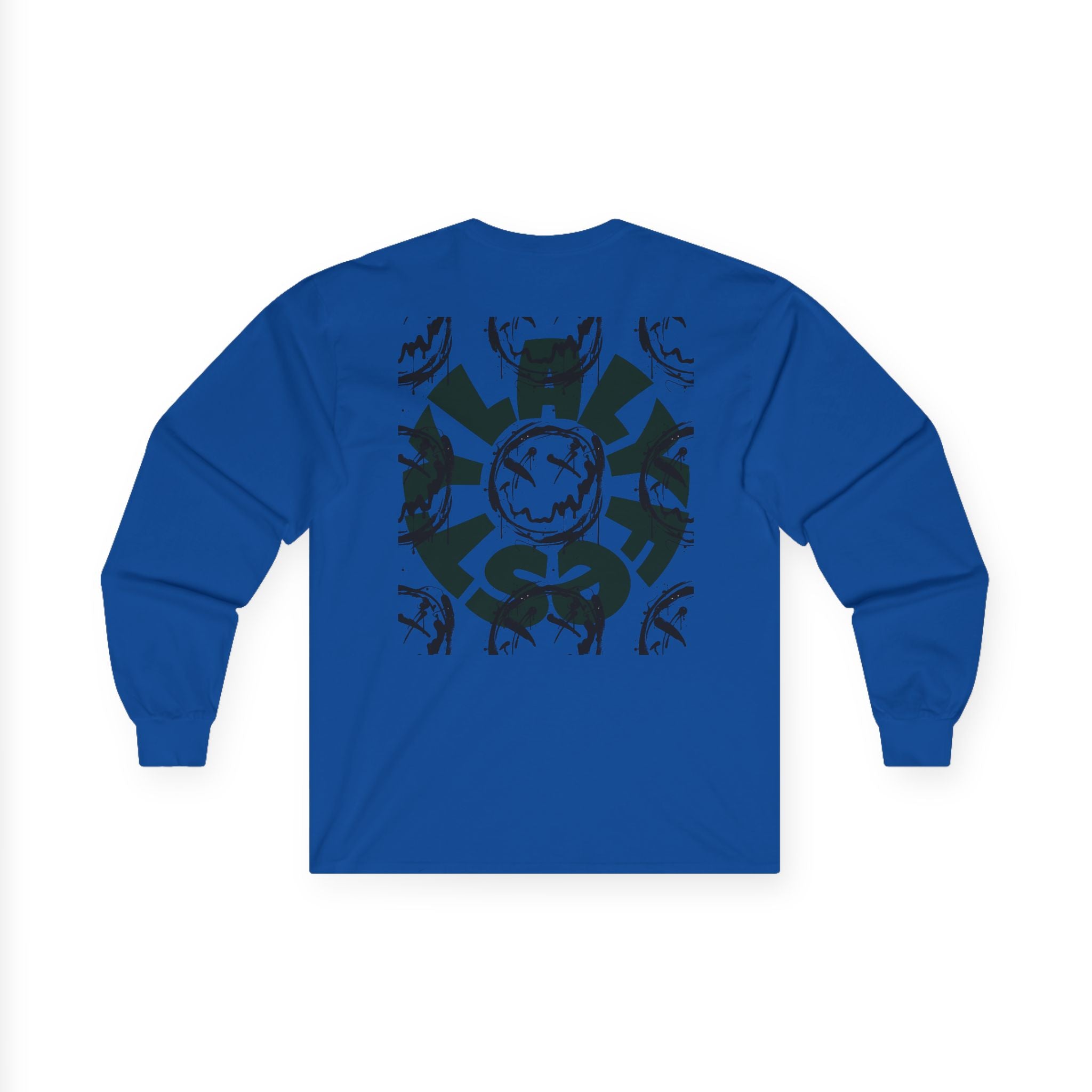 ALyfeStyl Distressed Circle Design Long Sleeve Tee