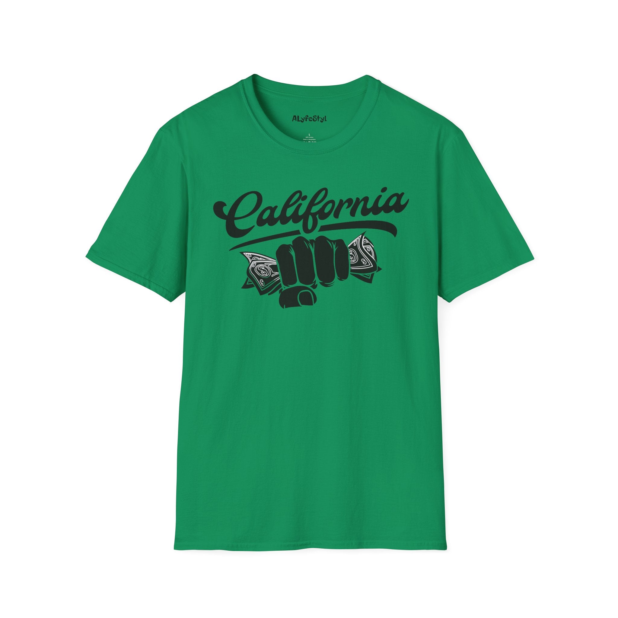 California Hustle Money Fist T-Shirt — Grind State Pride Tee