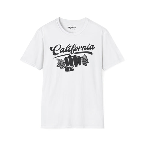 California Hustle Money Fist T-Shirt — Grind State Pride Tee