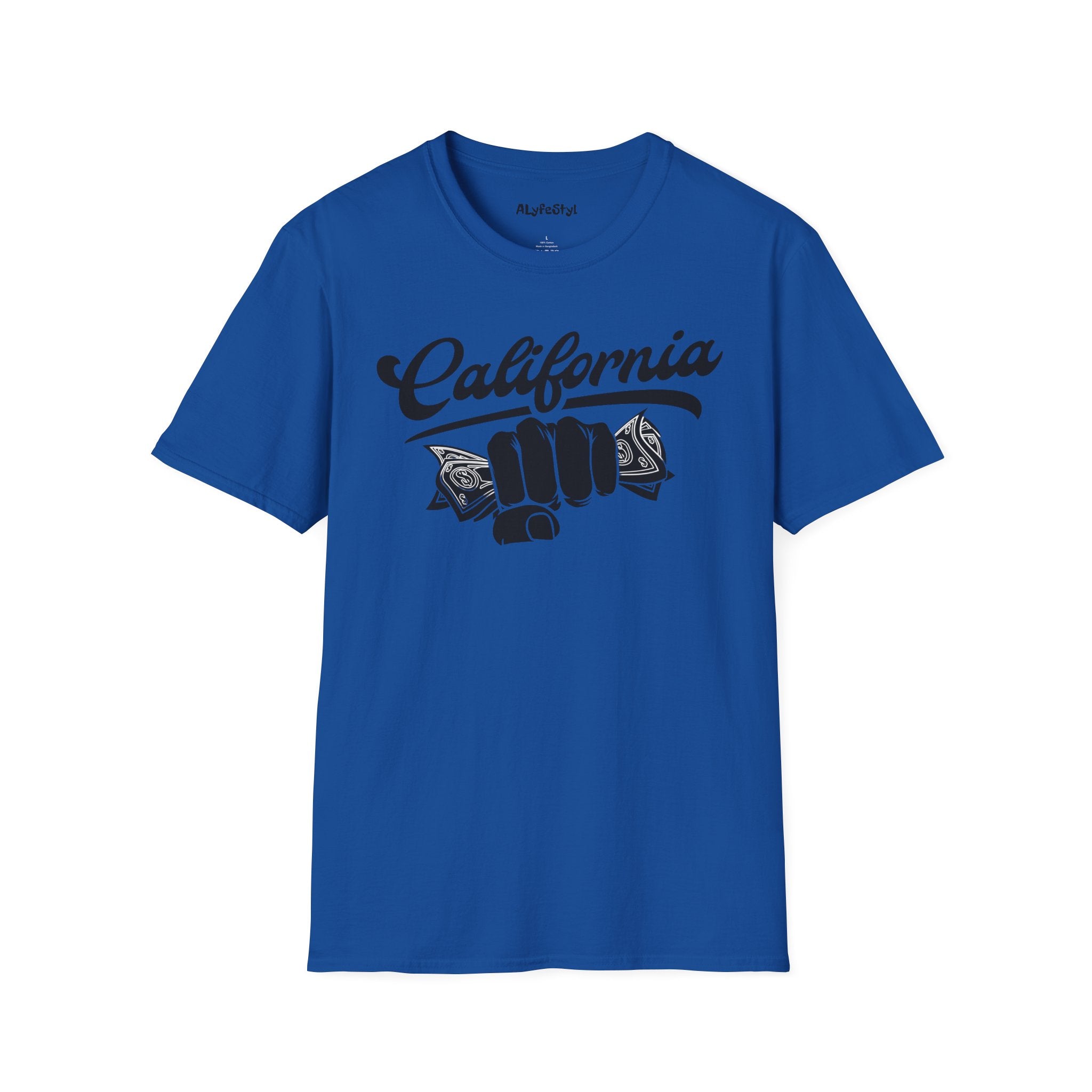California Hustle Money Fist T-Shirt — Grind State Pride Tee