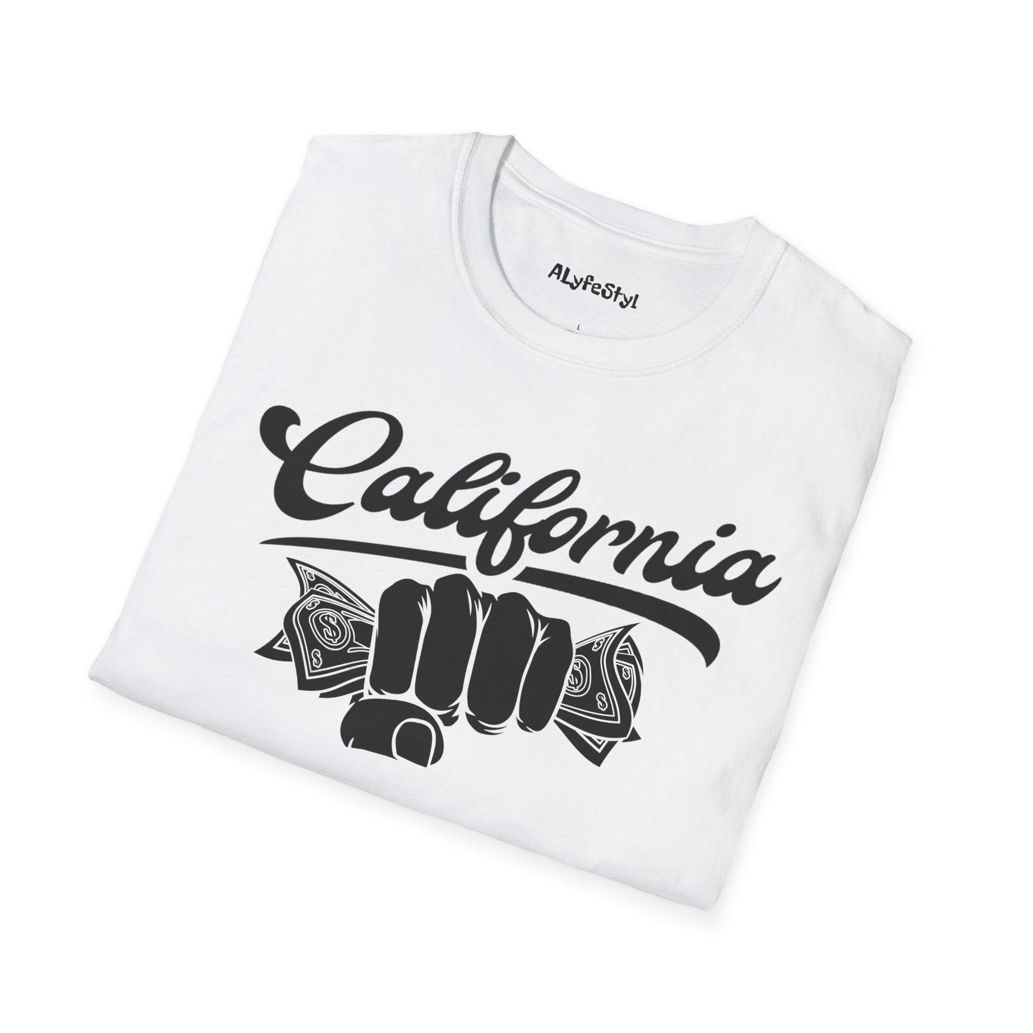 California Hustle Money Fist T-Shirt — Grind State Pride Tee