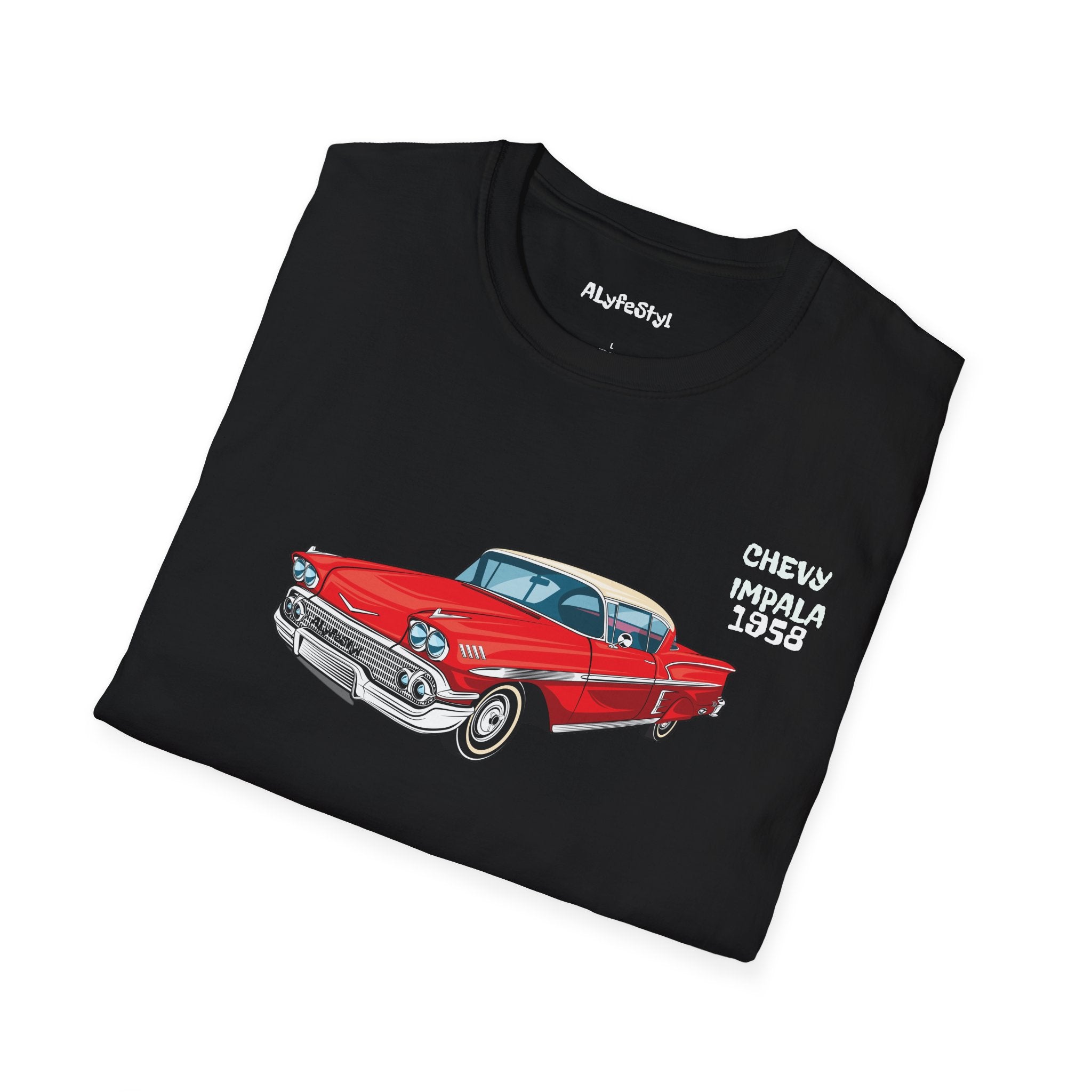Chevy Impala 1958 Cali Softstyle TShirt Lowrider Classic Enthusiast by ALyfeStyl