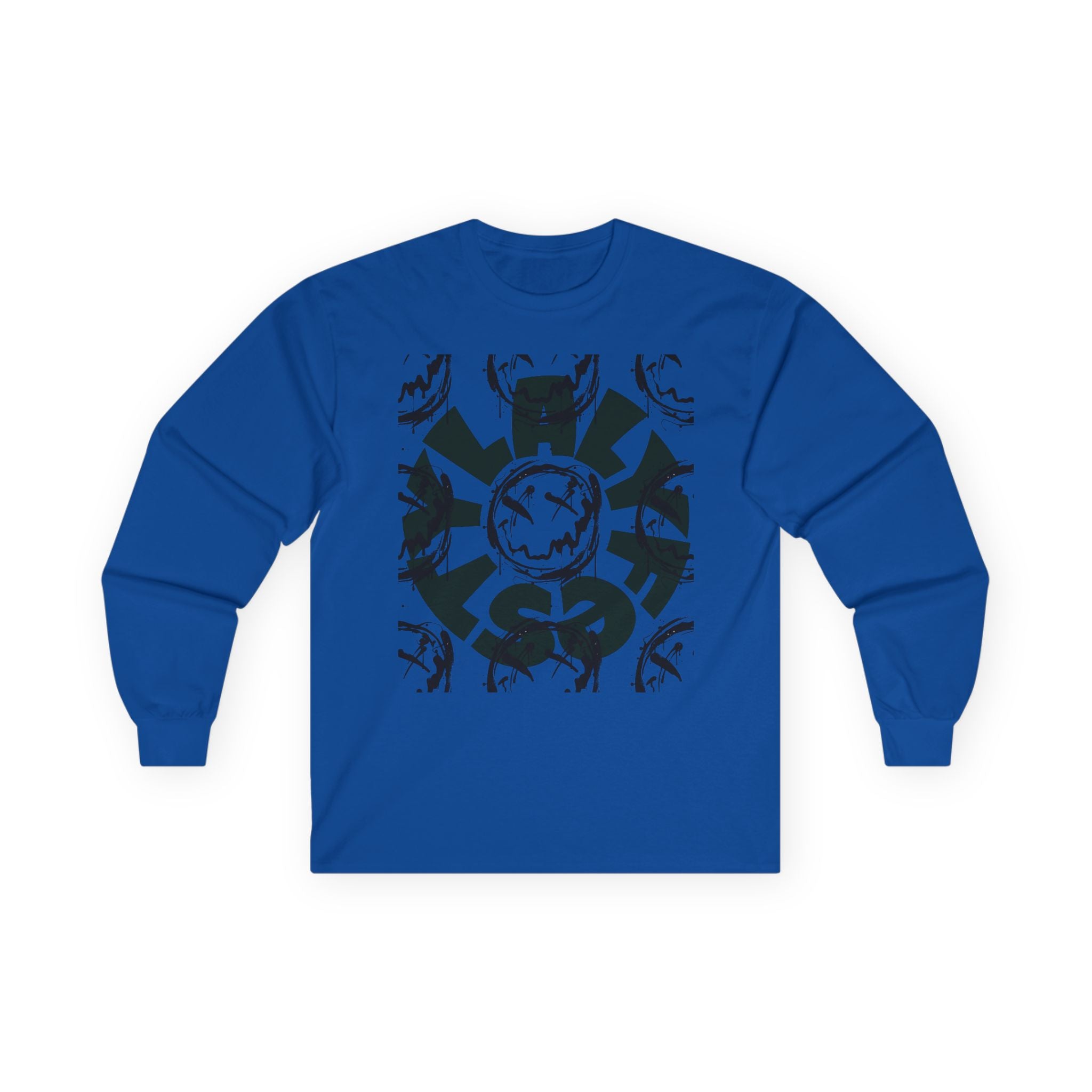 ALyfeStyl Distressed Circle Design Long Sleeve Tee