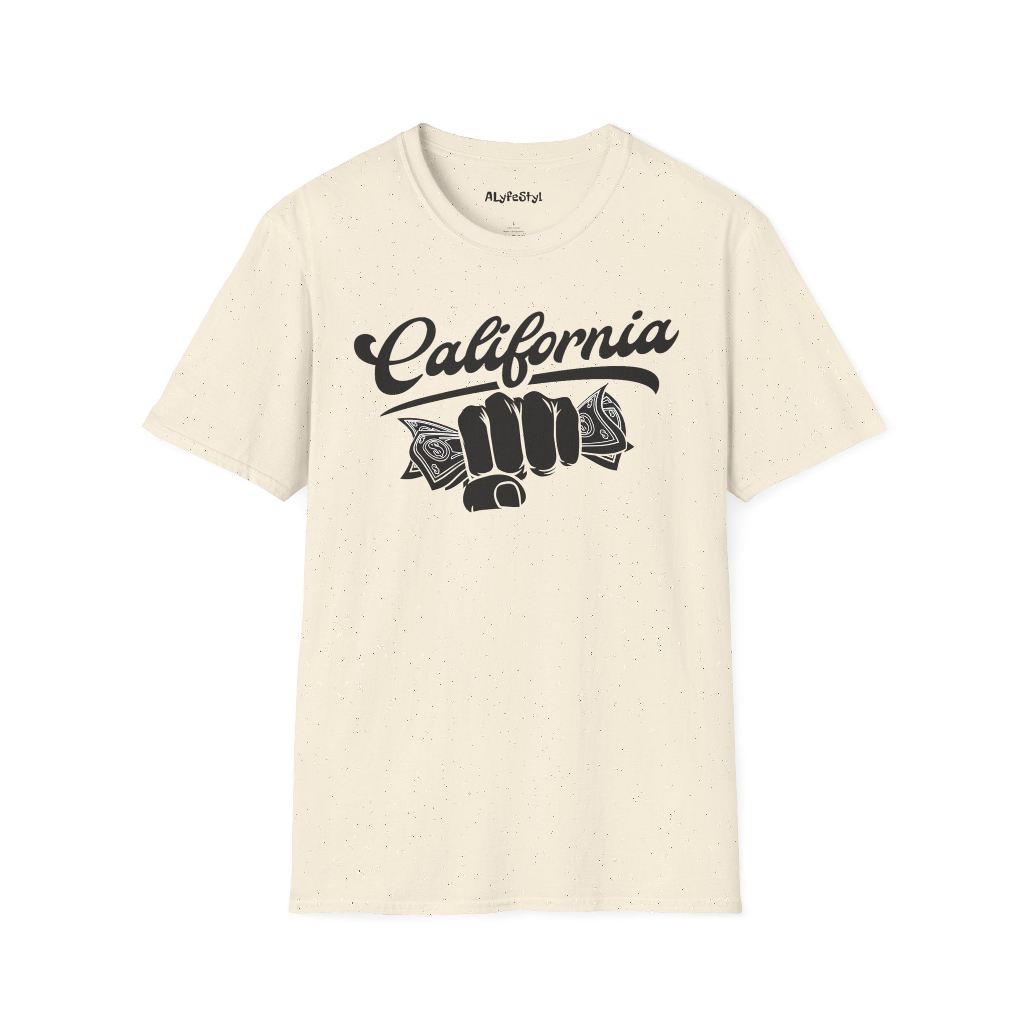 California Hustle Money Fist T-Shirt — Grind State Pride Tee