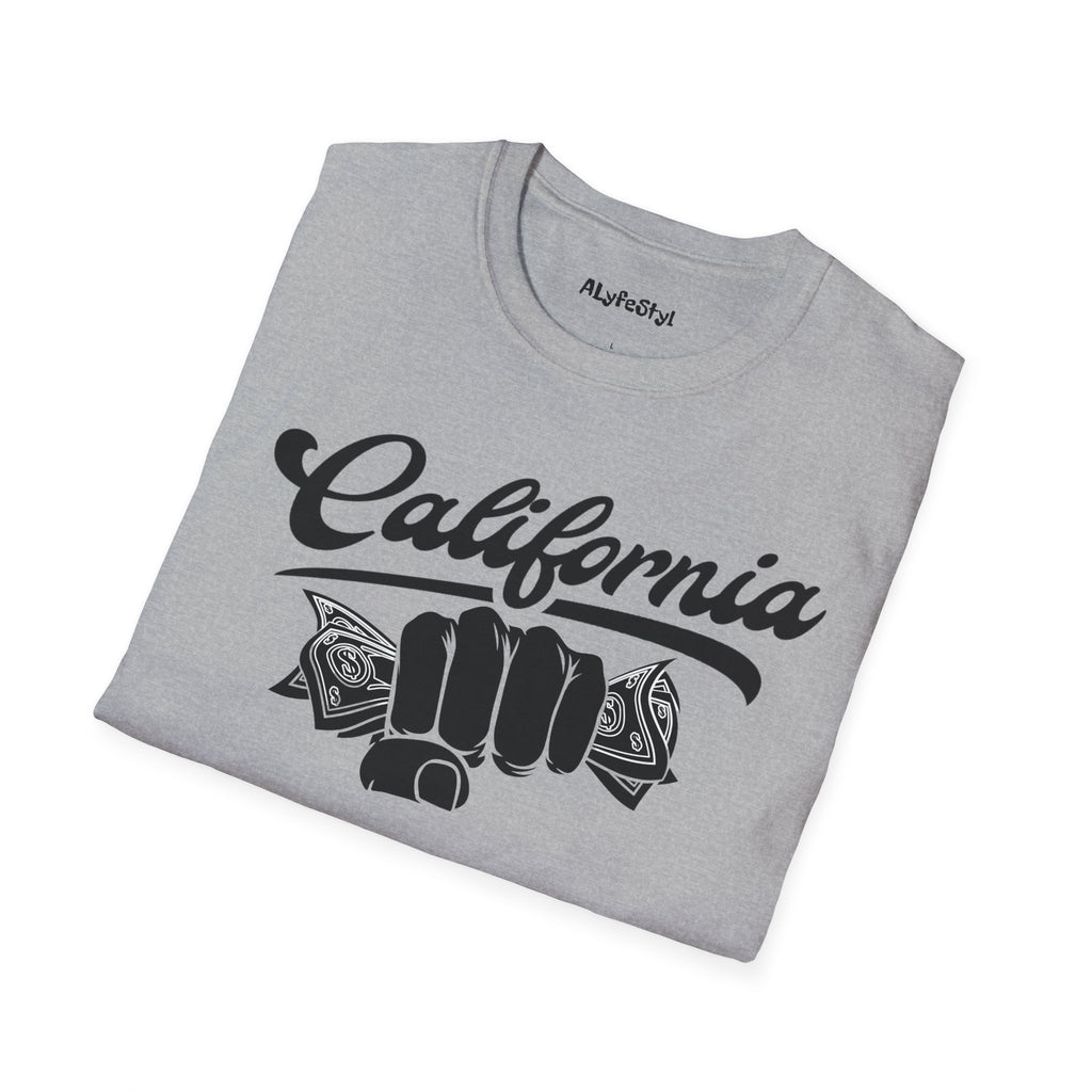 California Hustle Money Fist T-Shirt — Grind State Pride Tee