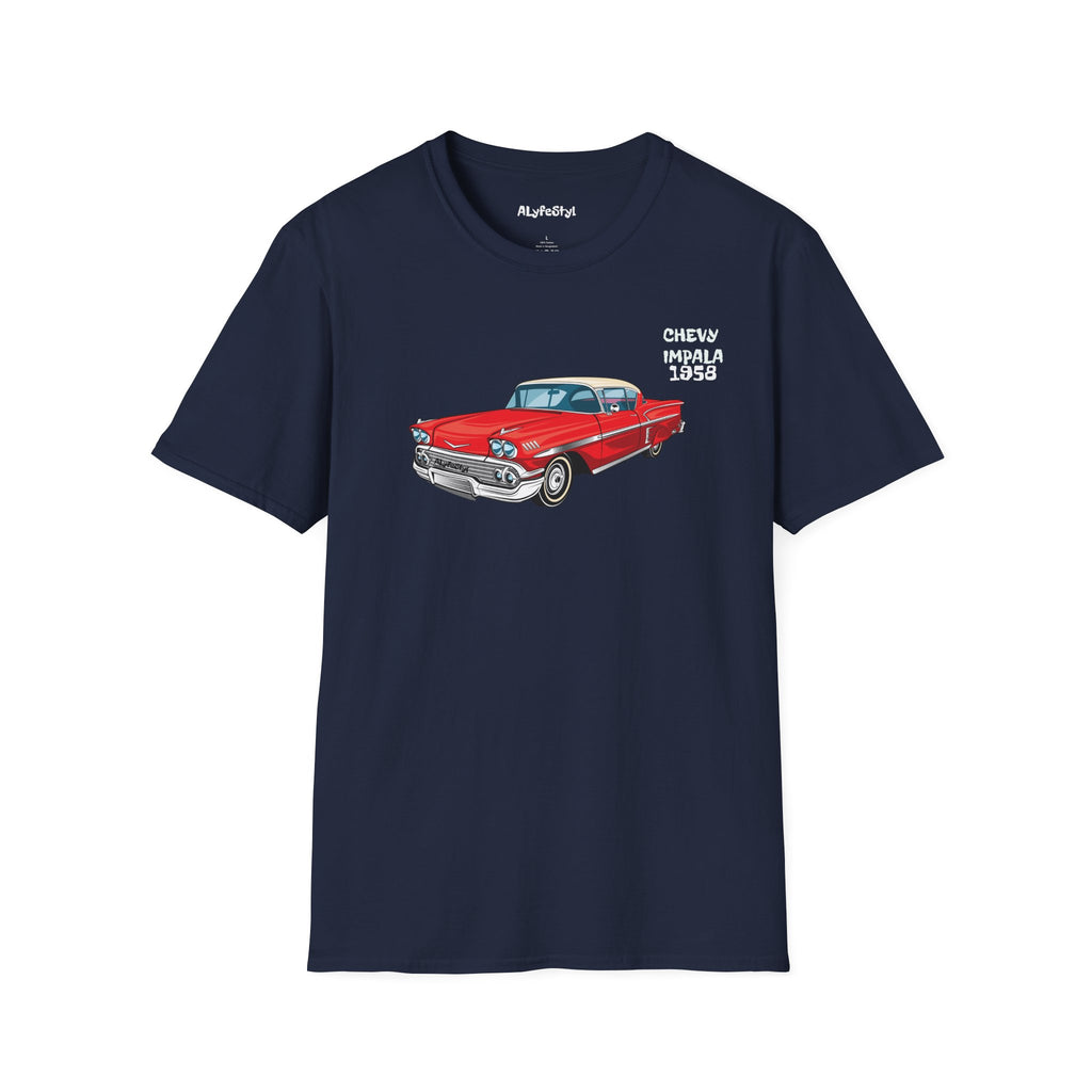 Chevy Impala 1958 Cali Softstyle TShirt Lowrider Classic Enthusiast by ALyfeStyl