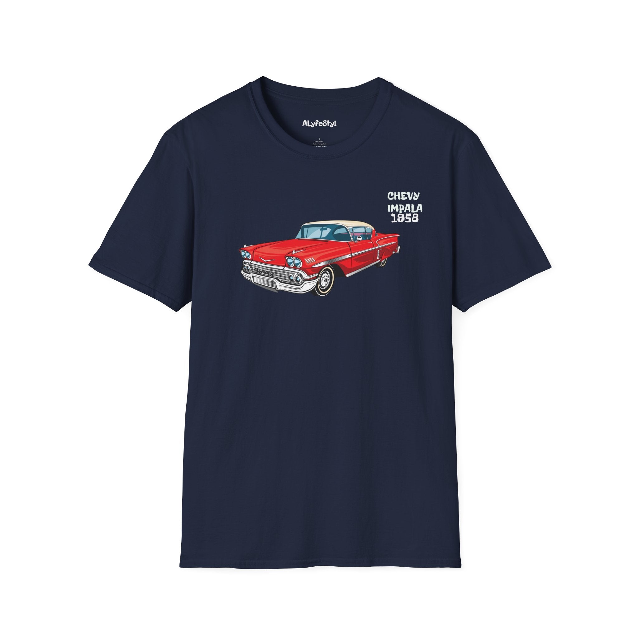 Chevy Impala 1958 Cali Softstyle TShirt Lowrider Classic Enthusiast by ALyfeStyl