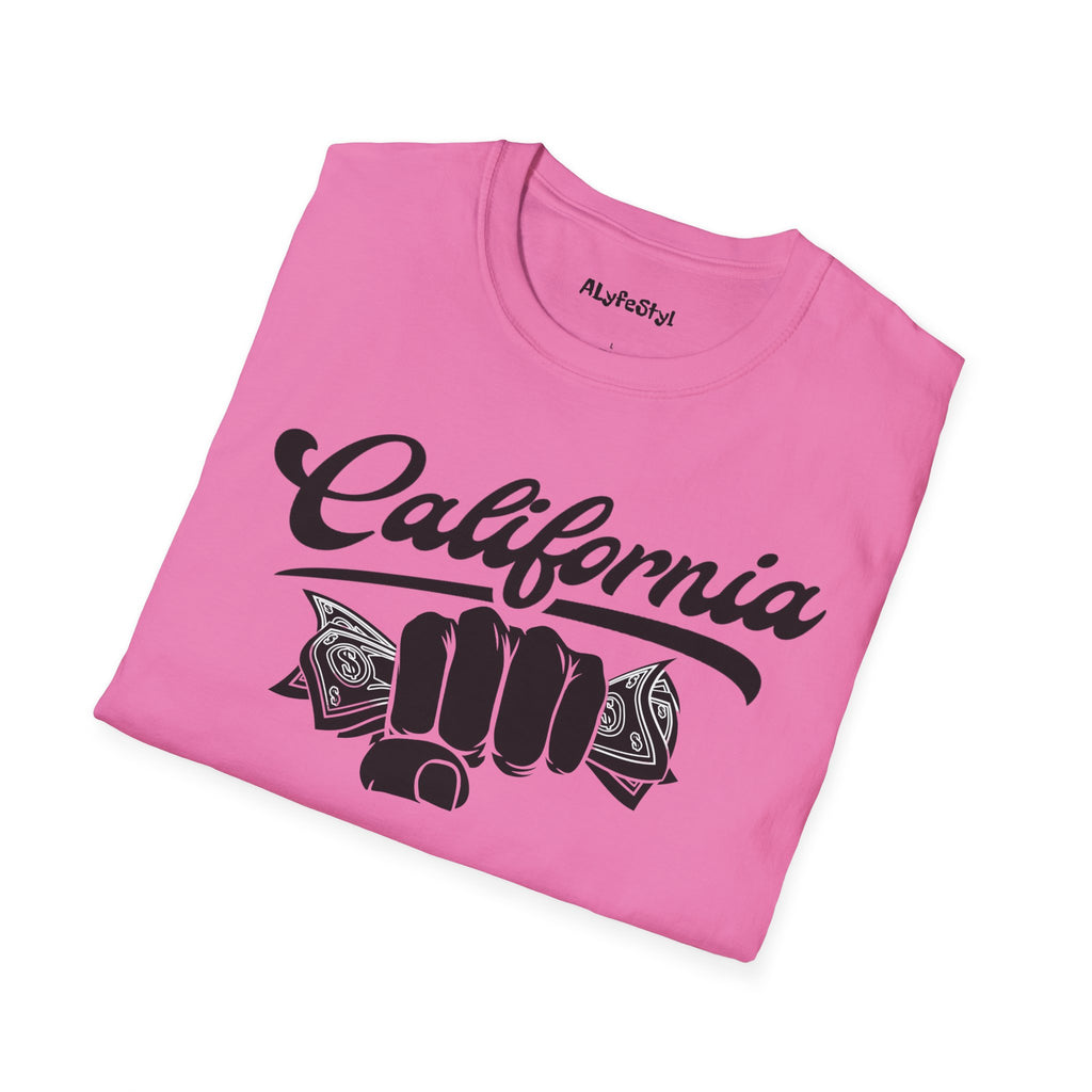 California Hustle Money Fist T-Shirt — Grind State Pride Tee